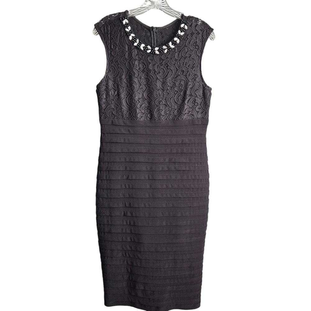 Scarlett Womens Black Cocktail Dress Sz 10 Romantic Coquette